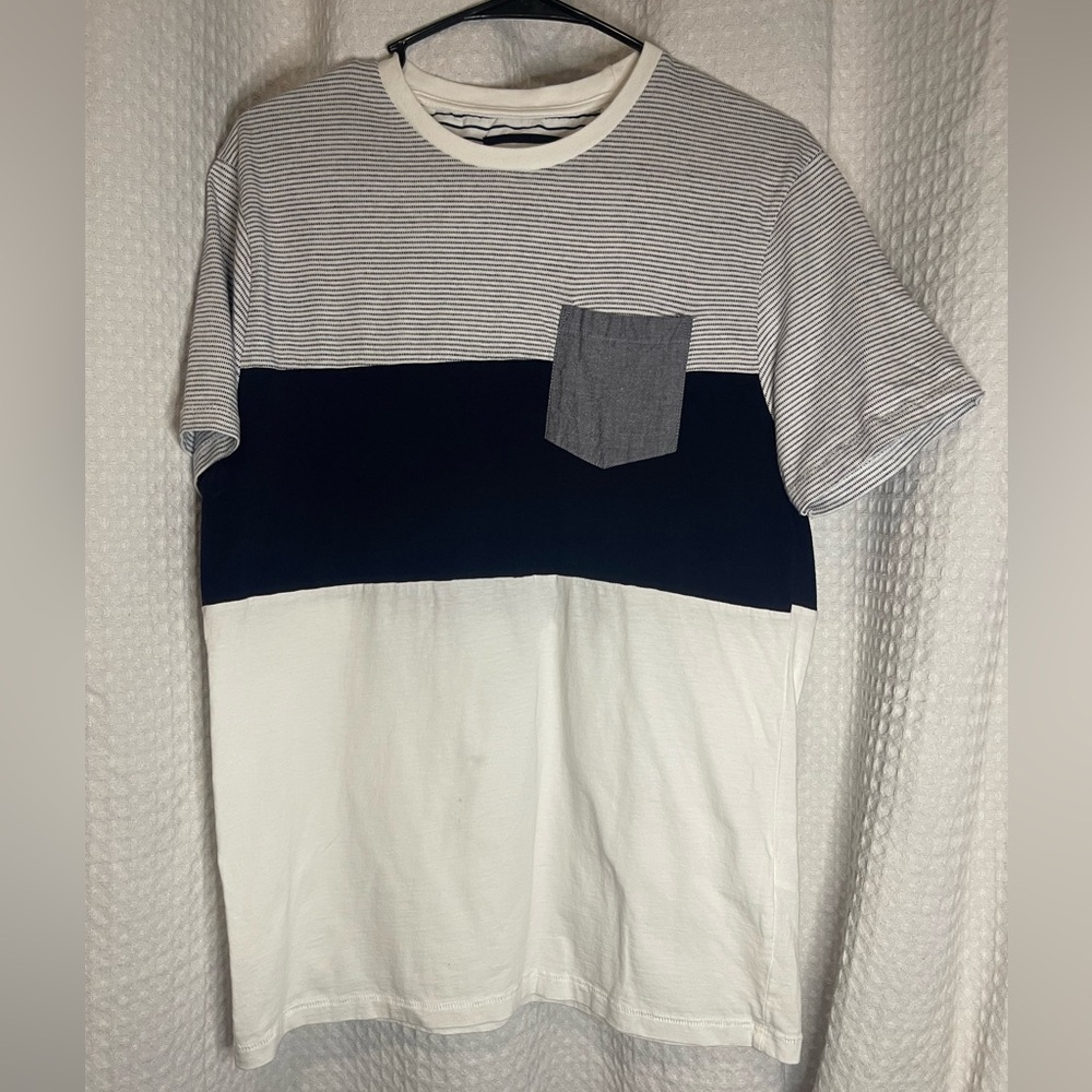 Denim & Flower Navy and White Striped Tee